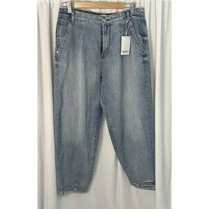 Kensie True Vintage High Rise Balloon Blue Wash Retro Mom Jeans 10/30